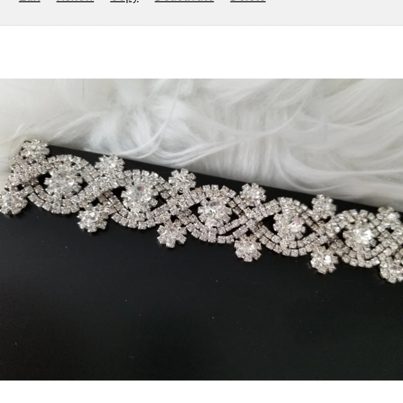 Black rhinestone wall mirror - Picture 5 of 9